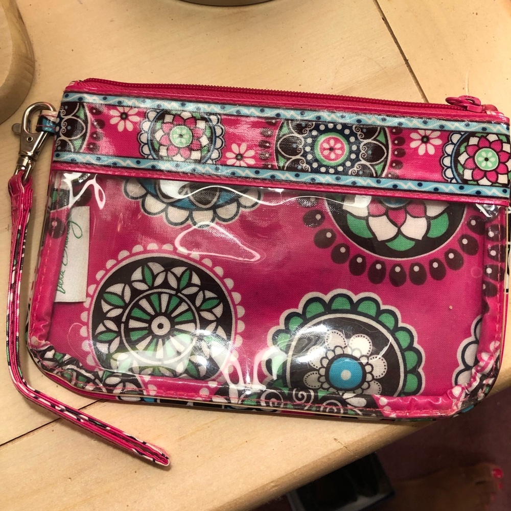 Vera Bradley clear wristlet